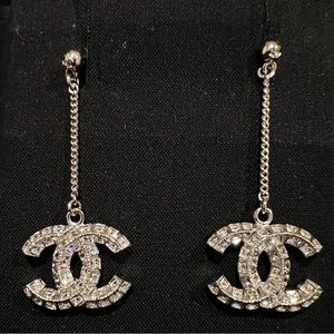 *Unworn* Chanel CC Strass Crystal Earrings from Cruise 2019